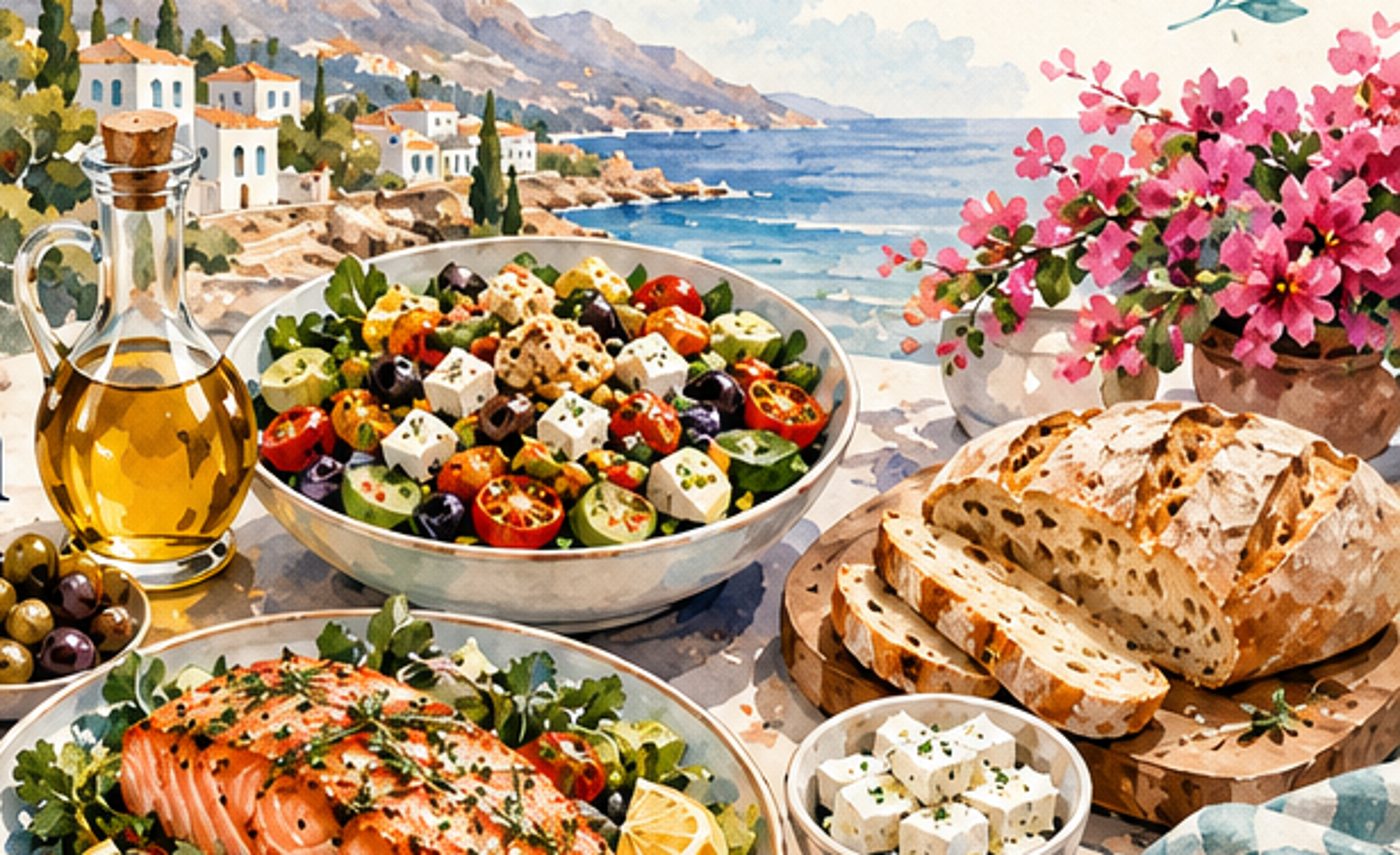 Mediterranean family meals from the Low Key Longevity plan